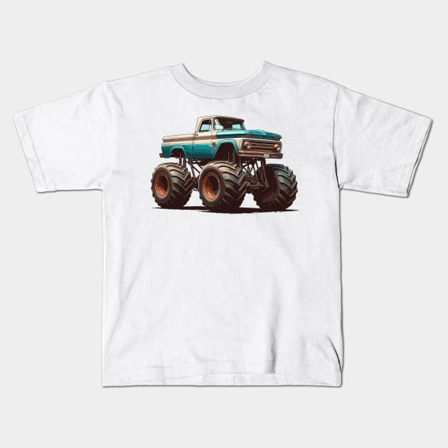 Monster Truck Kids T-Shirt by Vehicles-Art